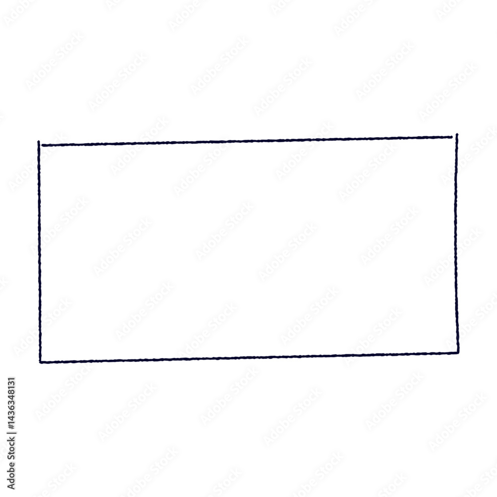 Canvas Prints hand drawn rectangular frame with rough brush strokes, sketchy pencil and marker border, scribbled s