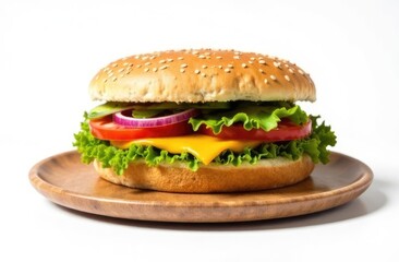 sandwich on a white background