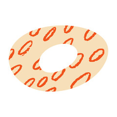 Abstract paper cutout shapes, organic geometric figures inspired, colorful summer texture, creative kid friendly design. Flat vector illustration isolated on white background.