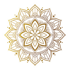 Circular pattern in the form of a mandala. Henna tattoo mandala. Mehndi style. Decorative pattern in oriental style. Coloring book page.