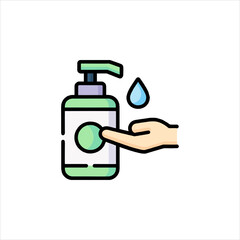 hand with spray bottle