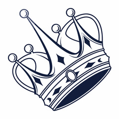 Crown Logo - Royal Emblem, Luxury Vector Design, Gold King Symbol