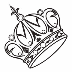 Crown Logo - Royal Emblem, Luxury Vector Design, Gold King Symbol