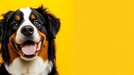 Fluffy bernese mountain dog expression images