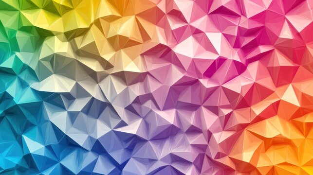 Abstract low poly backdrop with vibrant gradients and dimensional facets