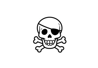 Pirate Skull and Crossbones: Jolly Roger Clipart