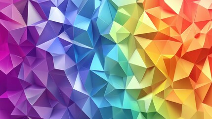 Fototapeta premium Vibrant faceted geometry pattern that transitions through the color spectrum