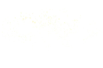 Elegant golden glitter dust shimmers softly on bright white background bringing warmth and spa relaxation vibes