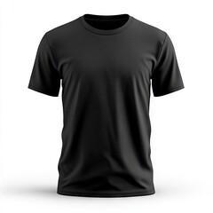 Black plain t-shirt mockup