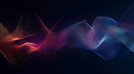Fototapeta premium Abstract Colorful Waves Digital Art Design