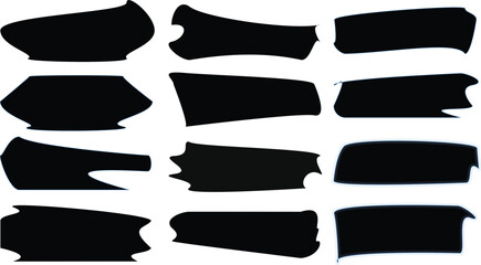 set of black and white banners Black set paint, ink brush, brush strokes, brushes, lines, frames, box, grungy. Grungy brushes collection. Brush stroke paint boxes on white background