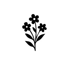 Floral Silhouette Element
