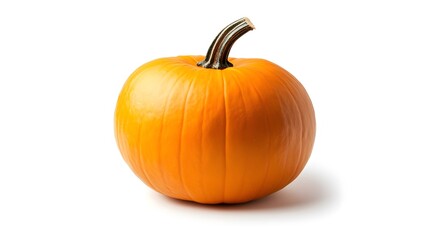 Isolated Pumpkin on White Background in High Resolution Photography