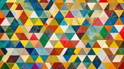Vibrant Mosaic: A Colorful Symphony of Geometric Shapes in Harmonious Arrangement