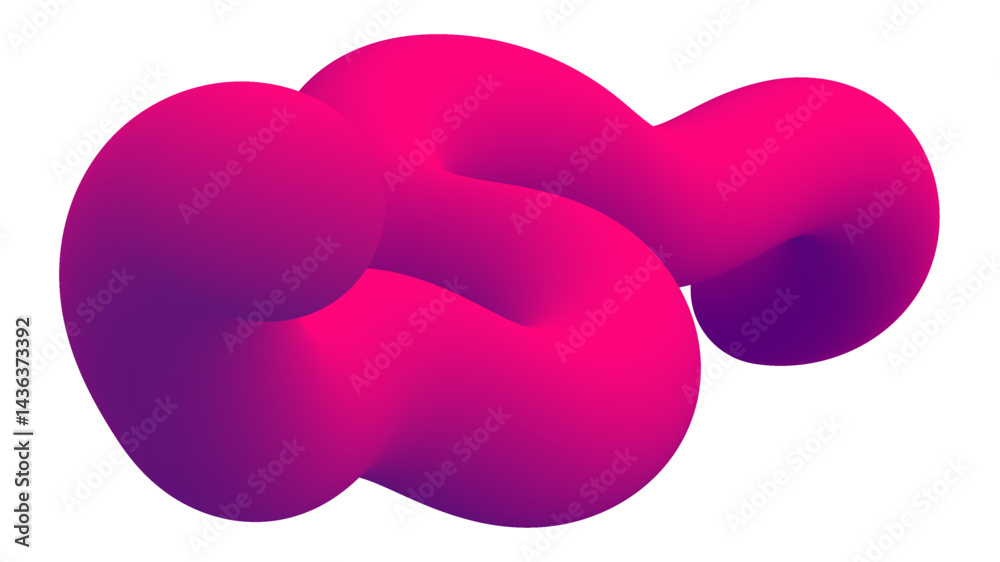 Poster a vibrant 3d visualization of a twisting, fluid form in motion—featuring bold colors, smooth geometr