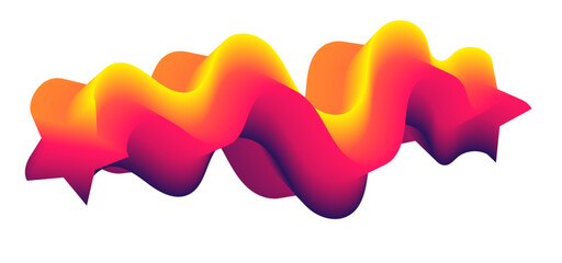 A vibrant 3D visualization of a twisting, fluid form in motion—featuring bold colors, smooth geometry, and dynamic energy. Abstract dynamic style fluid lines for design elements.