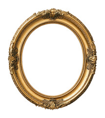 Obraz premium PNG Round vintage picture framed oval gold photography.