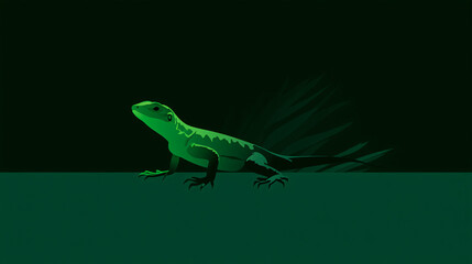 Vector icon of a reptile, ideal for wildlife branding