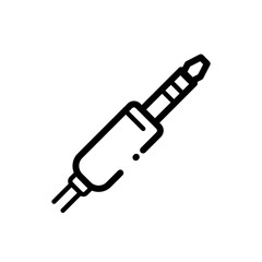 audio connector, jack plug – vector icon