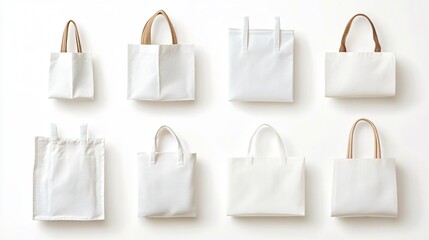 Eco-Friendly White Fabric Bags Collection for Sustainable Shopping