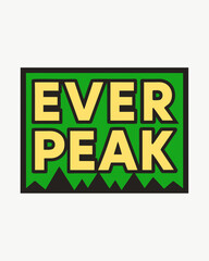 Ever peak Mountain Escape Green Vector Art