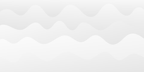 Abstract minimalistic white paper wave curve lines banner background design.
