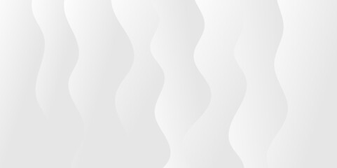 Abstract minimalistic white paper wave curve lines banner background design.

