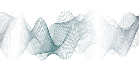 abstract silver wave line on the white background image unique pattern graphics element, modern summer creative gradient effect on the line vector illustration futuristic technological canvas template