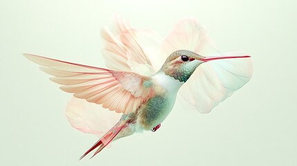 Obraz premium Graceful hummingbird dreamy light wings wallpapers