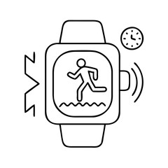 activity tracker icon, activity tracker line art - simple line art of activity tracker, perfect for activity tracker logos and icons