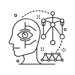 ai ethics icon, ai ethics line art - simple line art of ai ethics, perfect for ai ethics logos and icons
