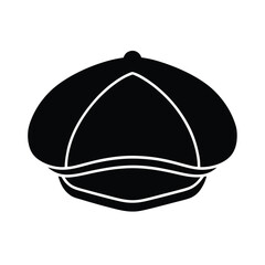 wool beret with classic shape icon vector illustration