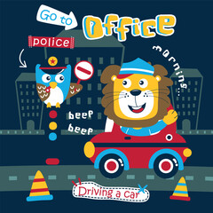 Adorable beast showing humorous behavior for youngsters