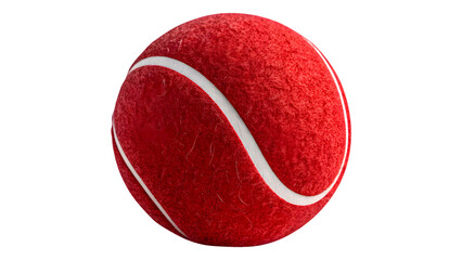 Red tennis ball isolated on  png background


