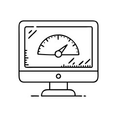 bandwidth monitor icon, bandwidth monitor line art - simple line art of bandwidth monitor, perfect for bandwidth monitor logos and icons