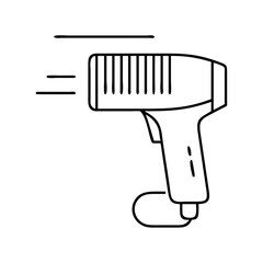 barcode scanner icon, barcode scanner line art - simple line art of barcode scanner, perfect for barcode scanner logos and icons