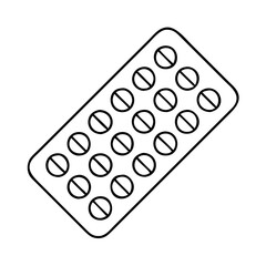 blister pack icon, blister pack line art - simple line art of blister pack, perfect for blister pack logos and icons