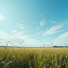 Obraz premium Tall Grass Swaying Wildly in the Breeze of Freedom