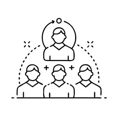 blue team icon, blue team line art - simple line art of blue team, perfect for blue team logos and icons