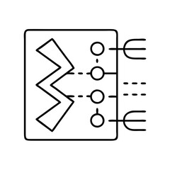 breakpoint icon, breakpoint line art - simple line art of breakpoint, perfect for breakpoint logos and icons