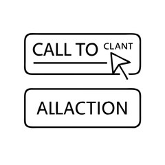 call to action icon, call to action line art - simple line art of call to action, perfect for call to action logos and icons