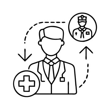doctor and nurse outline medical concept clip art preview
