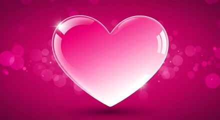 Crimson Glow: Heart of Light AI Generated