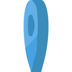 Map Pin, Pointer, Marker, Navigation, GPS. Vector 3d Icon