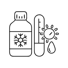 cold medicine icon, cold medicine line art - simple line art of cold medicine, perfect for cold medicine logos and icons