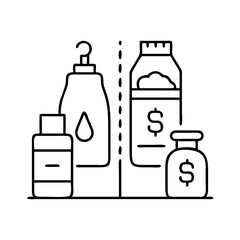 compare products icon, compare products line art - simple line art of compare products, perfect for compare products logos and icons