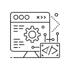 compiler icon, compiler line art - simple line art of compiler, perfect for compiler logos and icons