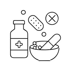 compounded medicine icon, compounded medicine line art - simple line art of compounded medicine, perfect for compounded medicine logos and icons
