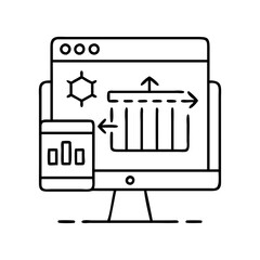 containerized app icon, containerized app line art - simple line art of containerized app, perfect for containerized app logos and icons