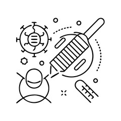 crispr icon, crispr line art - simple line art of crispr, perfect for crispr logos and icons